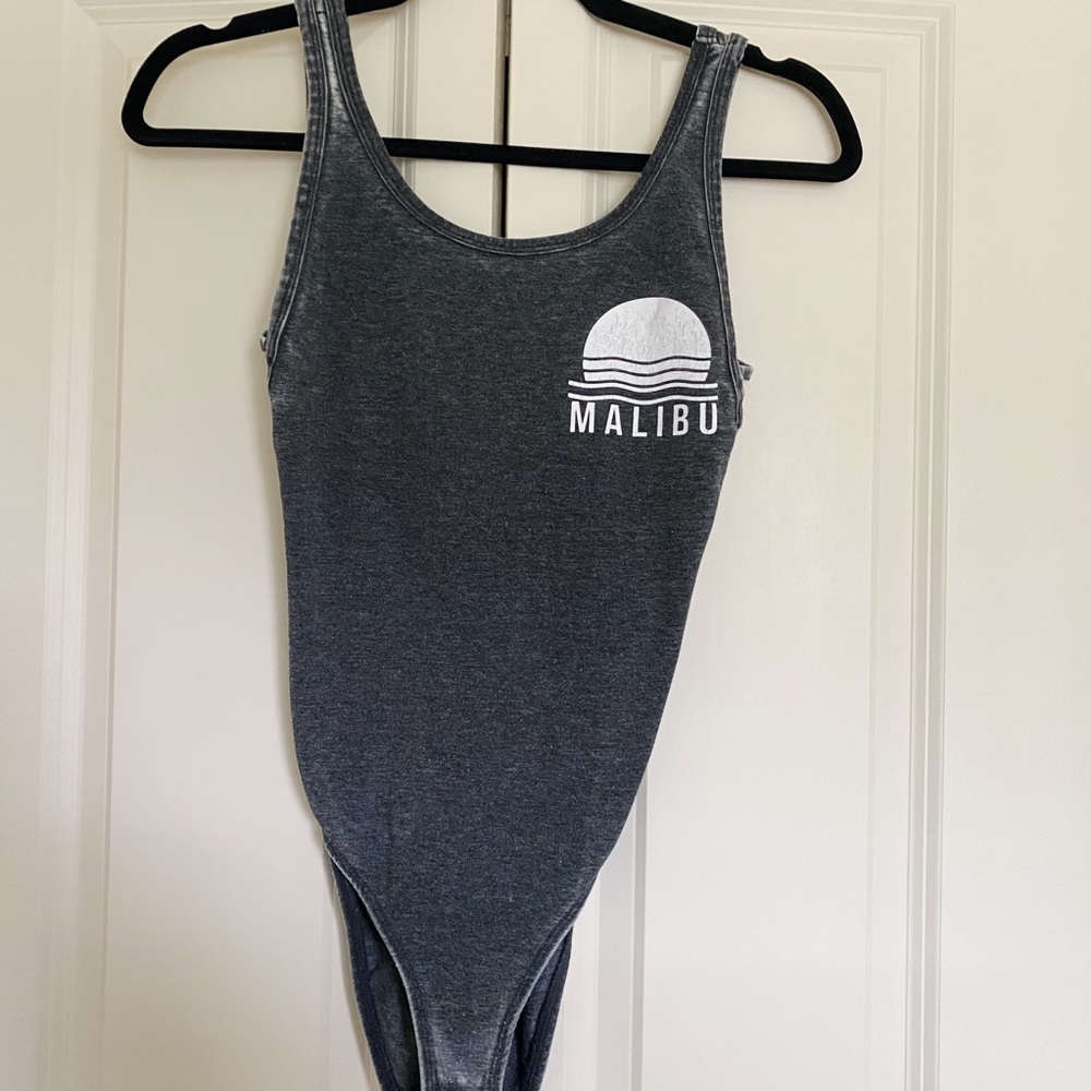 Top Shop Grey Malibu Bodysuit